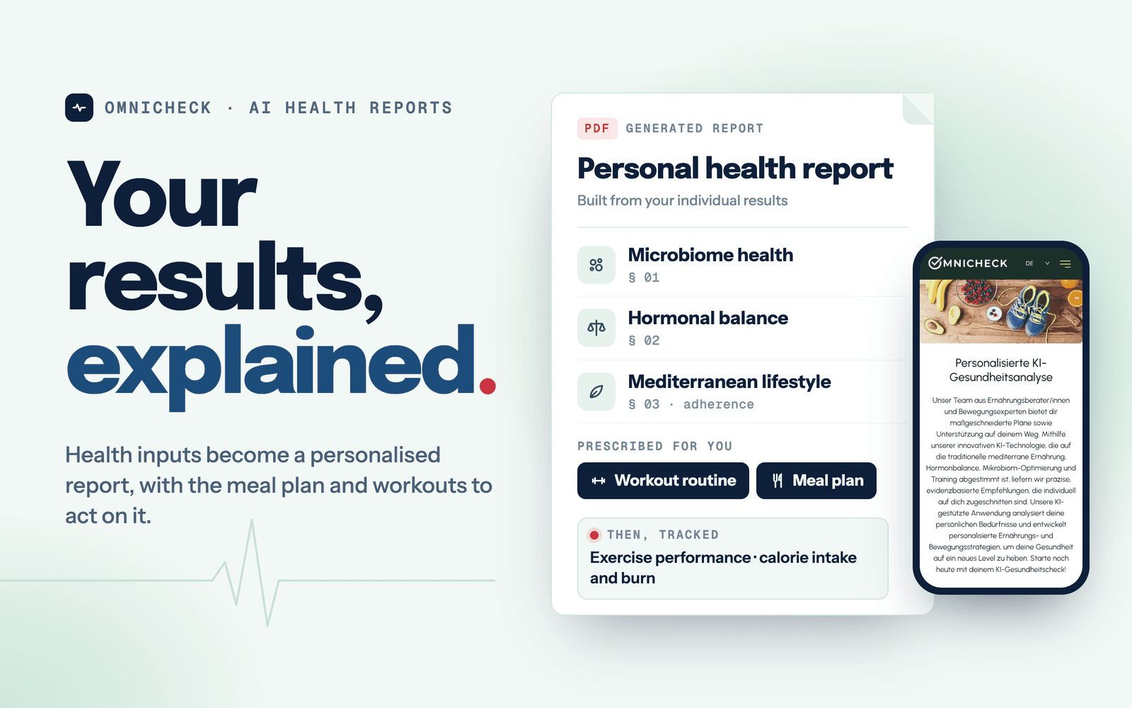 Omnicheck — AI health report generation and lifestyle optimisation