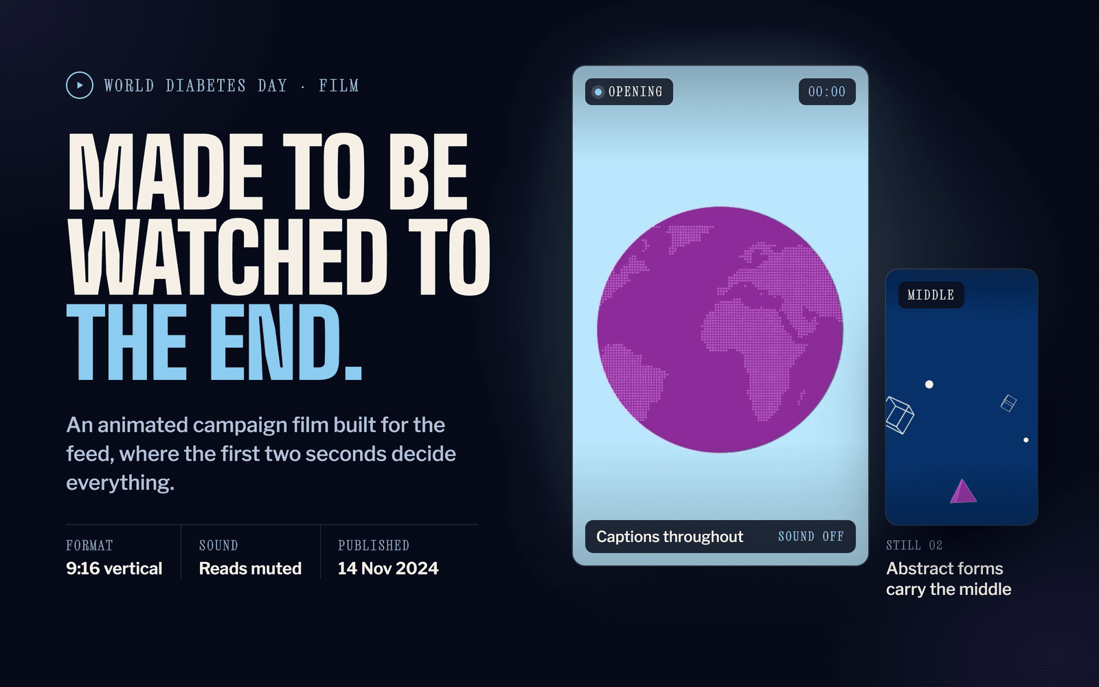 World Diabetes Day Film — A World Diabetes Day awareness film, made to be watched to the end