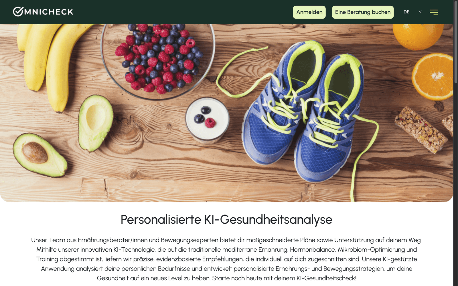 Omnicheck — AI health report generation and lifestyle optimisation