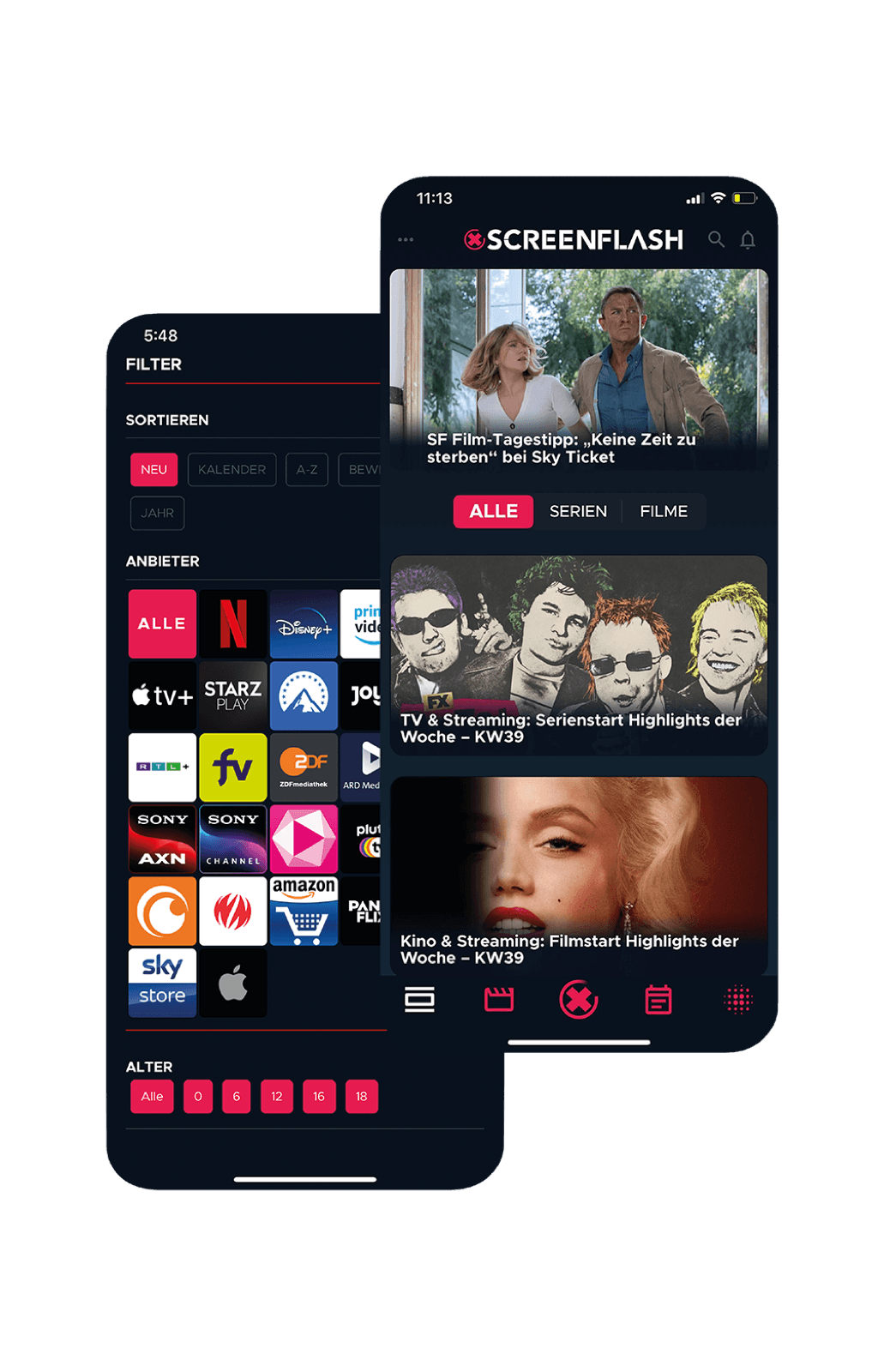 The app across handsets